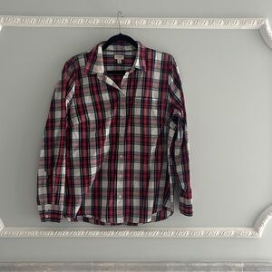 J Crew plaid button down shirt XL